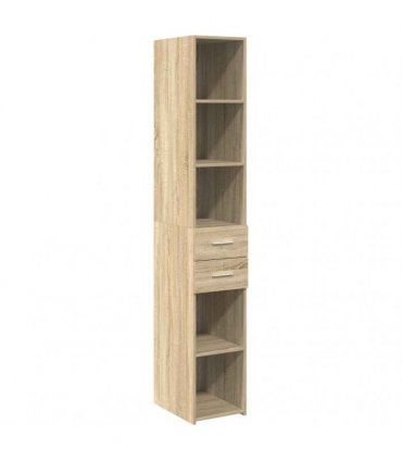 vidaXL Slim Storage Cabinet Sonoma Oak 30x42,5x225 cm Engineered Wood