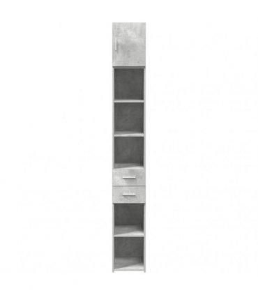 vidaXL Slim Storage Cabinet Concrete Grey 30x42.5x225 cm