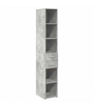 vidaXL Slim Storage Cabinet Concrete Grey 30x42.5x225 cm