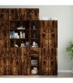 vidaXL Slim Storage Cabinet Smoked Oak 30x42,5x225 cm Engineered Wood