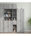 vidaXL Slim Storage Cabinet Grey Sonoma 30x42,5x225 cm Engineered Wood
