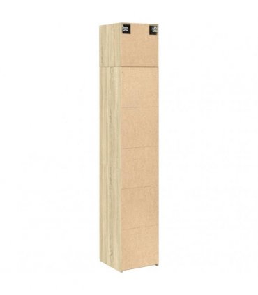 vidaXL Slim Storage Cabinet Sonoma Oak 40x42,5x225 cm Engineered Wood