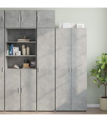 vidaXL Slim Storage Cabinet Concrete Grey 40x42.5x225 cm