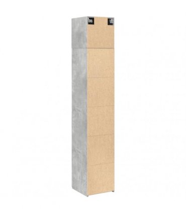 vidaXL Slim Storage Cabinet Concrete Grey 40x42.5x225 cm