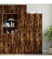 vidaXL Slim Storage Cabinet Smoked Oak 40x42,5x225 cm Engineered Wood