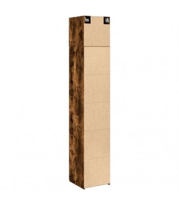 vidaXL Slim Storage Cabinet Smoked Oak 40x42,5x225 cm Engineered Wood