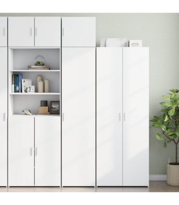 vidaXL Slim Storage Cabinet White 45x42,5x225 cm Engineered Wood