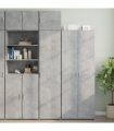 vidaXL Slim Storage Cabinet Concrete Grey 45x42.5x225 cm