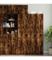 vidaXL Slim Storage Cabinet Smoked Oak 45x42,5x225 cm Engineered Wood