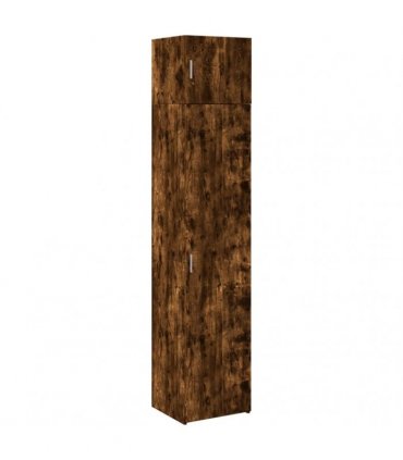 vidaXL Slim Storage Cabinet Smoked Oak 45x42,5x225 cm Engineered Wood
