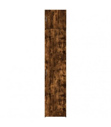 vidaXL Slim Storage Cabinet Smoked Oak 45x42,5x225 cm Engineered Wood