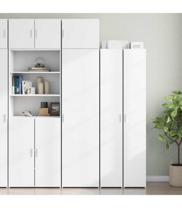 vidaXL Slim Storage Cabinet White 50x42,5x225 cm Engineered Wood