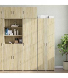 vidaXL Slim Storage Cabinet Sonoma Oak 50x42,5x225 cm Engineered Wood