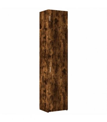 vidaXL Slim Storage Cabinet Smoked Oak 50x42,5x225 cm Engineered Wood