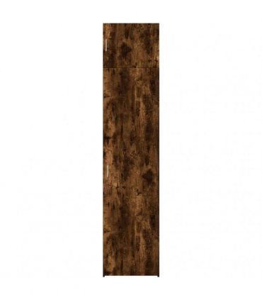 vidaXL Slim Storage Cabinet Smoked Oak 50x42,5x225 cm Engineered Wood