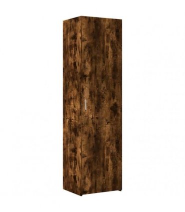 vidaXL Slim Storage Cabinet Smoked Oak 50x42,5x225 cm Engineered Wood
