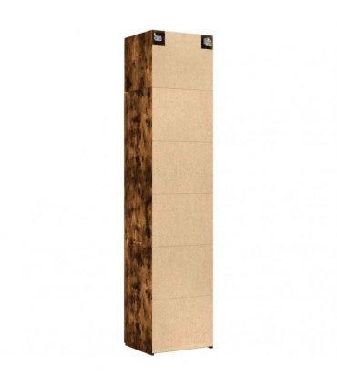 vidaXL Slim Storage Cabinet Smoked Oak 50x42,5x225 cm Engineered Wood