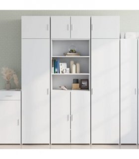 vidaXL Storage Cabinet White 70x42,5x225 cm Engineered Wood