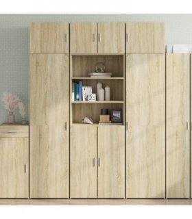vidaXL Storage Cabinet Sonoma Oak 70x42,5x225 cm Engineered Wood