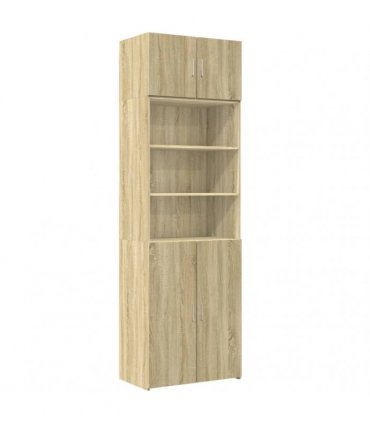 vidaXL Storage Cabinet Sonoma Oak 70x42,5x225 cm Engineered Wood