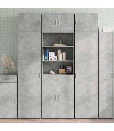 vidaXL Storage Cabinet Concrete Grey 70x42,5x225 cm Engineered Wood