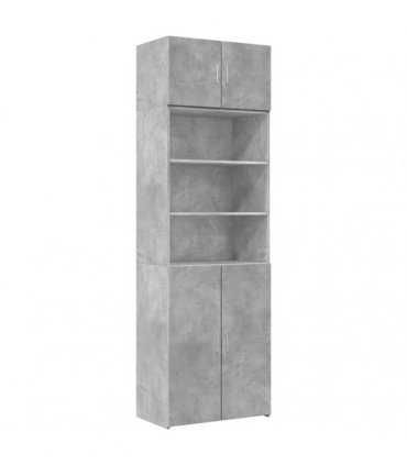 vidaXL Storage Cabinet Concrete Grey 70x42,5x225 cm Engineered Wood