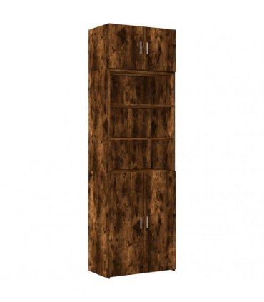 vidaXL Storage Cabinet Smoked Oak 70x42,5x225 cm Engineered Wood
