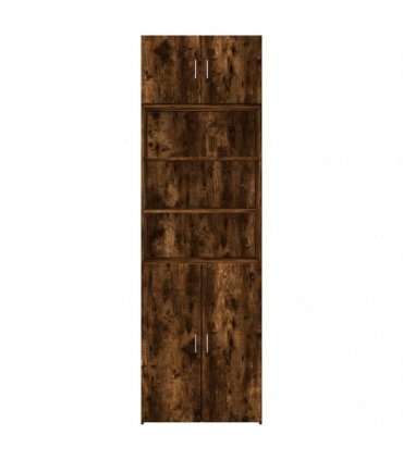 vidaXL Storage Cabinet Smoked Oak 70x42,5x225 cm Engineered Wood