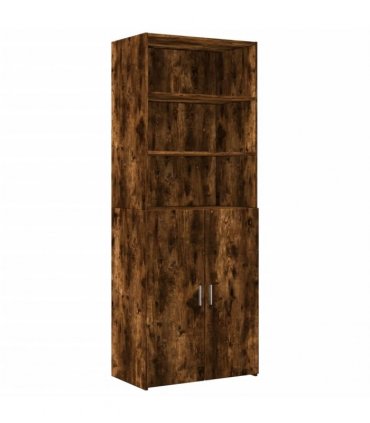 vidaXL Storage Cabinet Smoked Oak 70x42,5x225 cm Engineered Wood