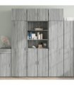 vidaXL Storage Cabinet Grey Sonoma 70x42,5x225 cm Engineered Wood