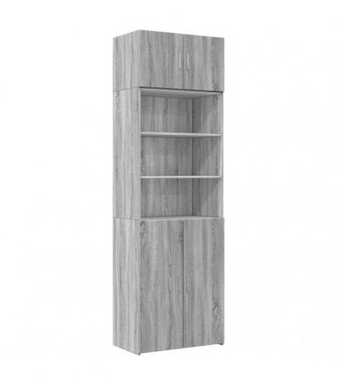 vidaXL Storage Cabinet Grey Sonoma 70x42,5x225 cm Engineered Wood