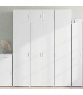 vidaXL Storage Cabinet White 70x42,5x225 cm Engineered Wood