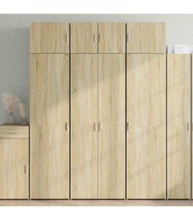 vidaXL Storage Cabinet Sonoma Oak 70x42,5x225 cm Engineered Wood
