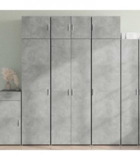 vidaXL Storage Cabinet Concrete Grey 70x42,5x225 cm Engineered Wood
