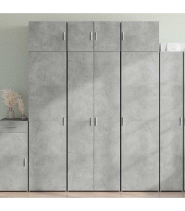 vidaXL Storage Cabinet Concrete Grey 70x42,5x225 cm Engineered Wood
