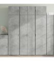 vidaXL Storage Cabinet Concrete Grey 70x42,5x225 cm Engineered Wood
