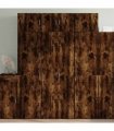 vidaXL Storage Cabinet Smoked Oak 70x42,5x225 cm Engineered Wood