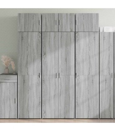 vidaXL Storage Cabinet Grey Sonoma 70x42,5x225 cm Engineered Wood