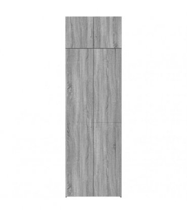 vidaXL Storage Cabinet Grey Sonoma 70x42,5x225 cm Engineered Wood