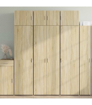 vidaXL Storage Cabinet Sonoma Oak 70x42,5x225 cm Engineered Wood
