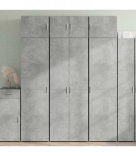 vidaXL Storage Cabinet Concrete Grey 70x42,5x225 cm Engineered Wood