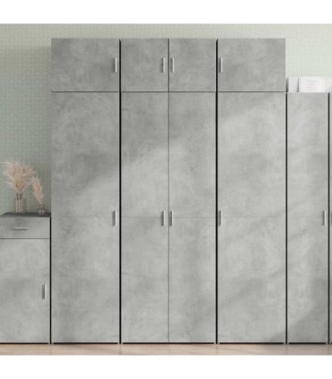 vidaXL Storage Cabinet Concrete Grey 70x42,5x225 cm Engineered Wood