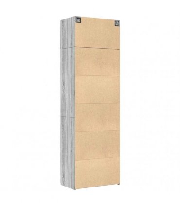 vidaXL Storage Cabinet Grey Sonoma 70x42,5x225 cm Engineered Wood