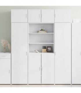 vidaXL Storage Cabinet White 80x42,5x225 cm Engineered Wood