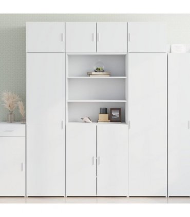 vidaXL Storage Cabinet White 80x42,5x225 cm Engineered Wood