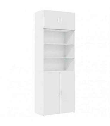 vidaXL Storage Cabinet White 80x42,5x225 cm Engineered Wood