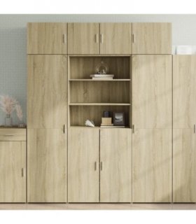 vidaXL Storage Cabinet Sonoma Oak 80x42,5x225 cm Engineered Wood