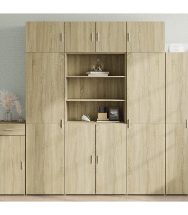 vidaXL Storage Cabinet Sonoma Oak 80x42,5x225 cm Engineered Wood