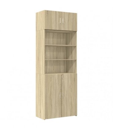 vidaXL Storage Cabinet Sonoma Oak 80x42,5x225 cm Engineered Wood