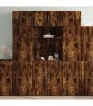 vidaXL Storage Cabinet Smoked Oak 80x42,5x225 cm Engineered Wood
